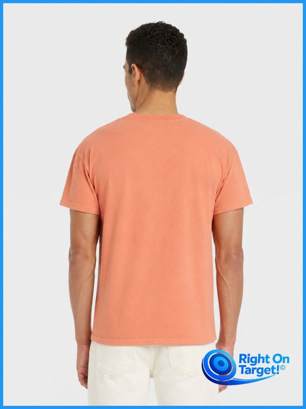Large - Mens Heavyweight Short Sleeve T-Shirt - Goodfellow Co - Orange - Picture 2 of 7